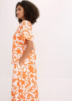 Blouse imprimée en viscose fluide