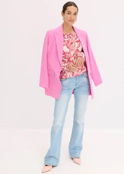 Blouse imprimée encolure bardot