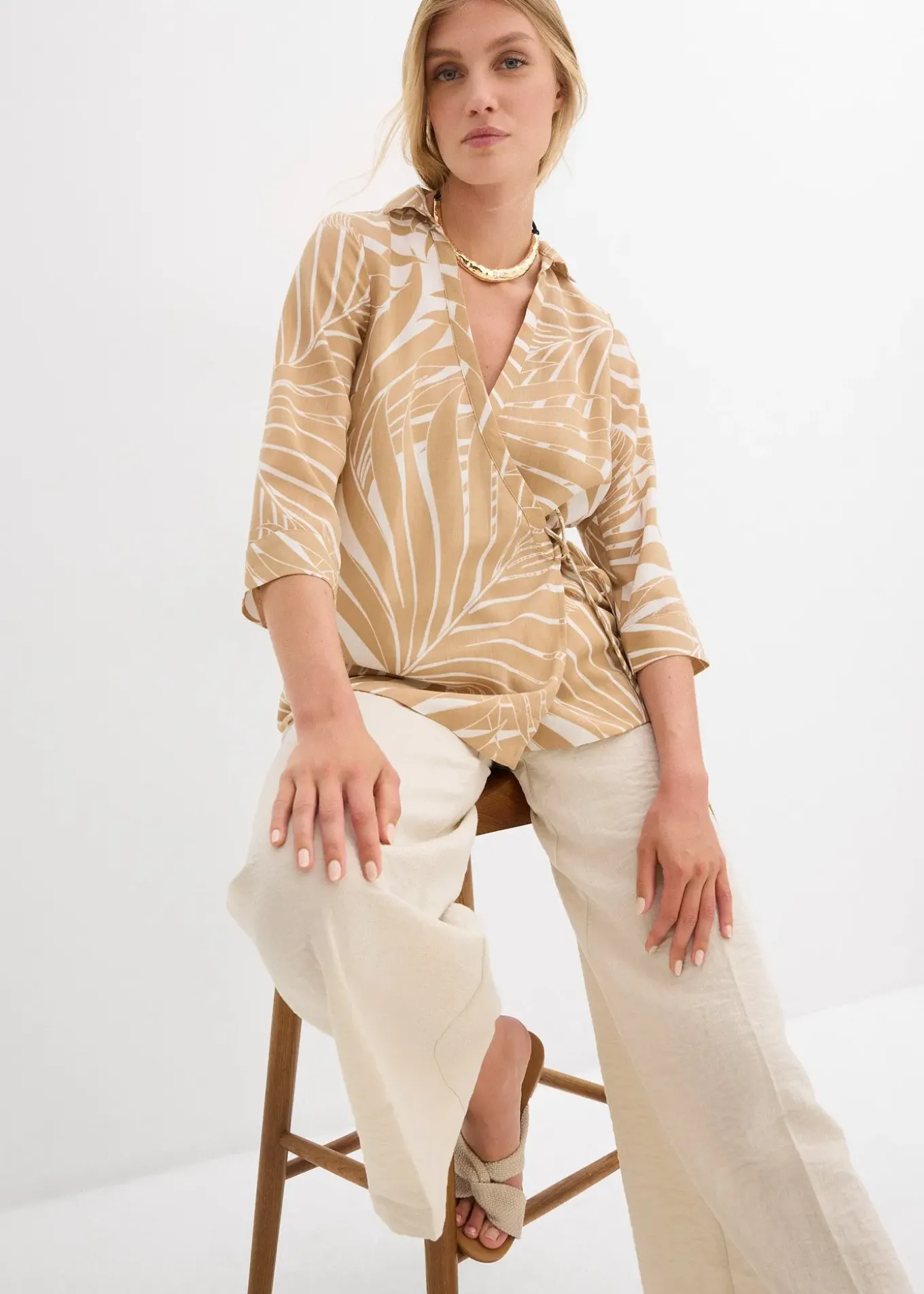 Blouse kimono aspect lin