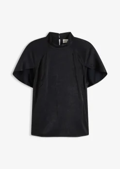 Blouse élégante à manches courtes en satin brillant