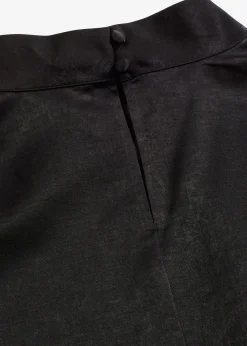 Blouse élégante à manches courtes en satin brillant