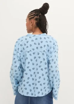 Blouse légère et oversize en gaze de coton