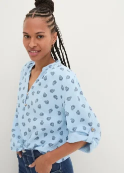 Blouse légère et oversize en gaze de coton