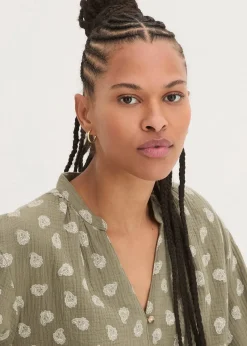 Blouse légère et oversize en gaze de coton