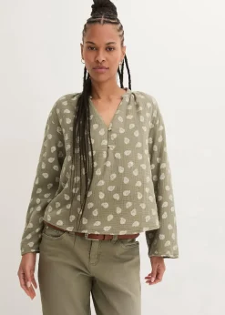 Blouse légère et oversize en gaze de coton