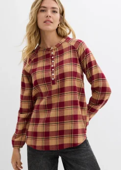 Blouse longue en flanelle