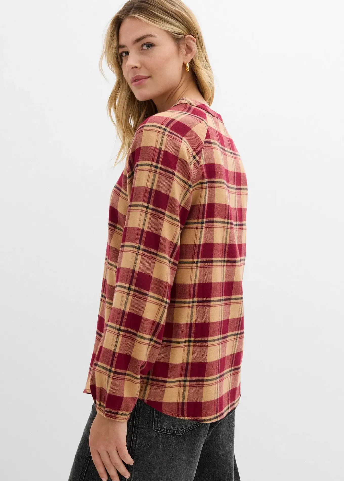 Blouse longue en flanelle