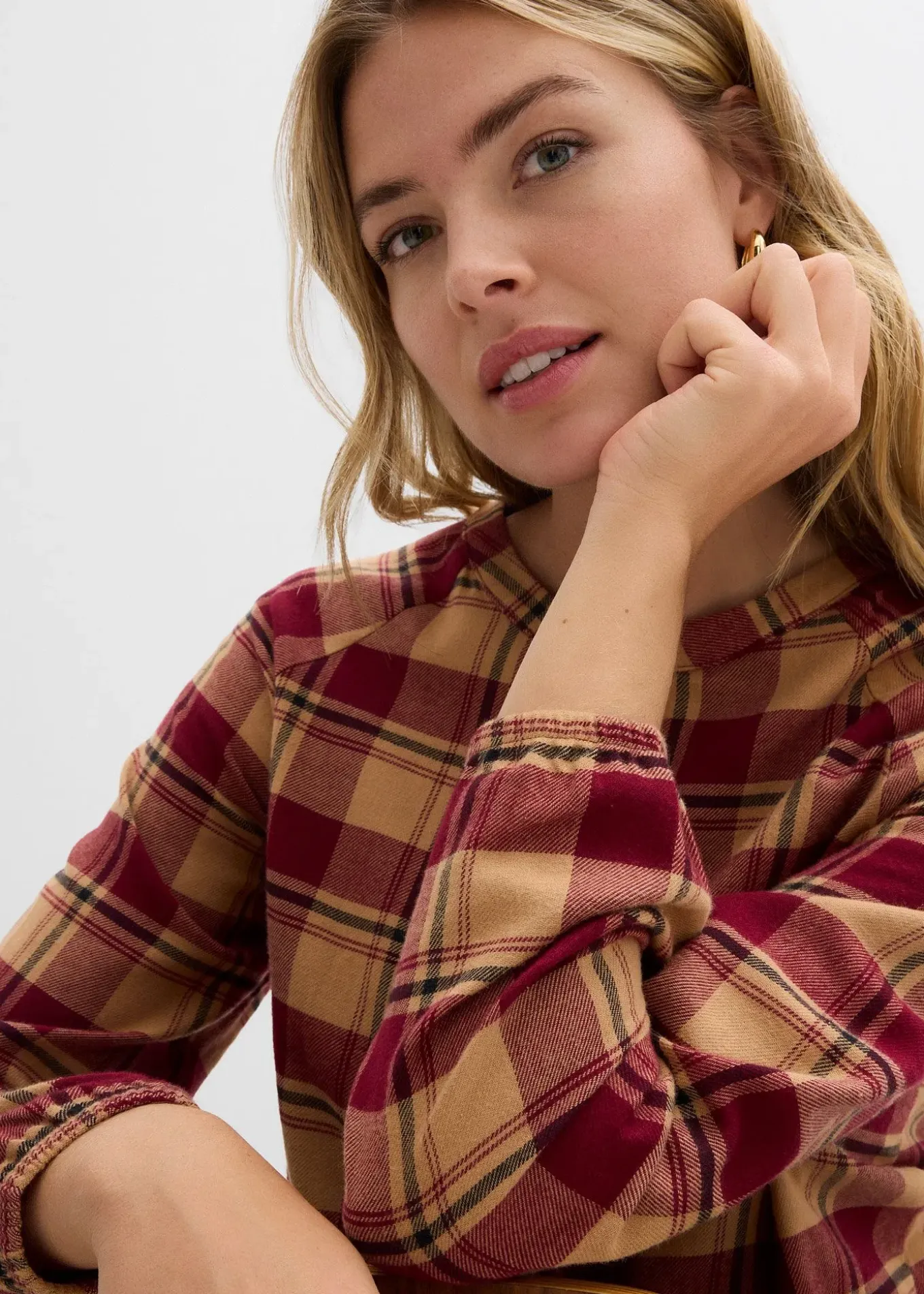 Blouse longue en flanelle