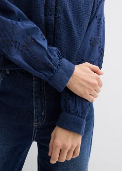 Blouse longue en gaze de coton légère