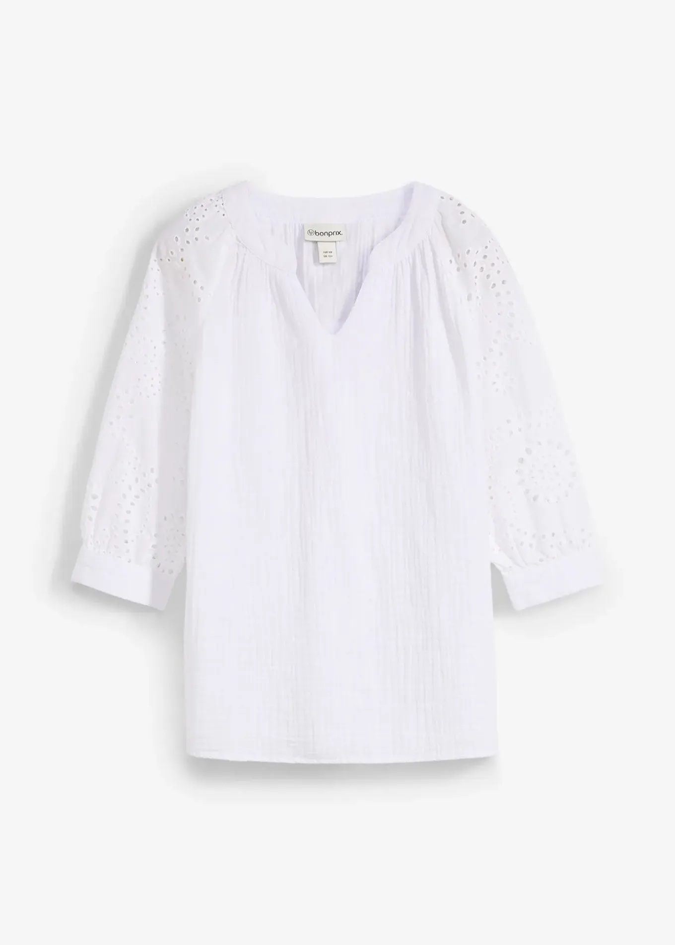 Blouse longue en gaze de coton légère