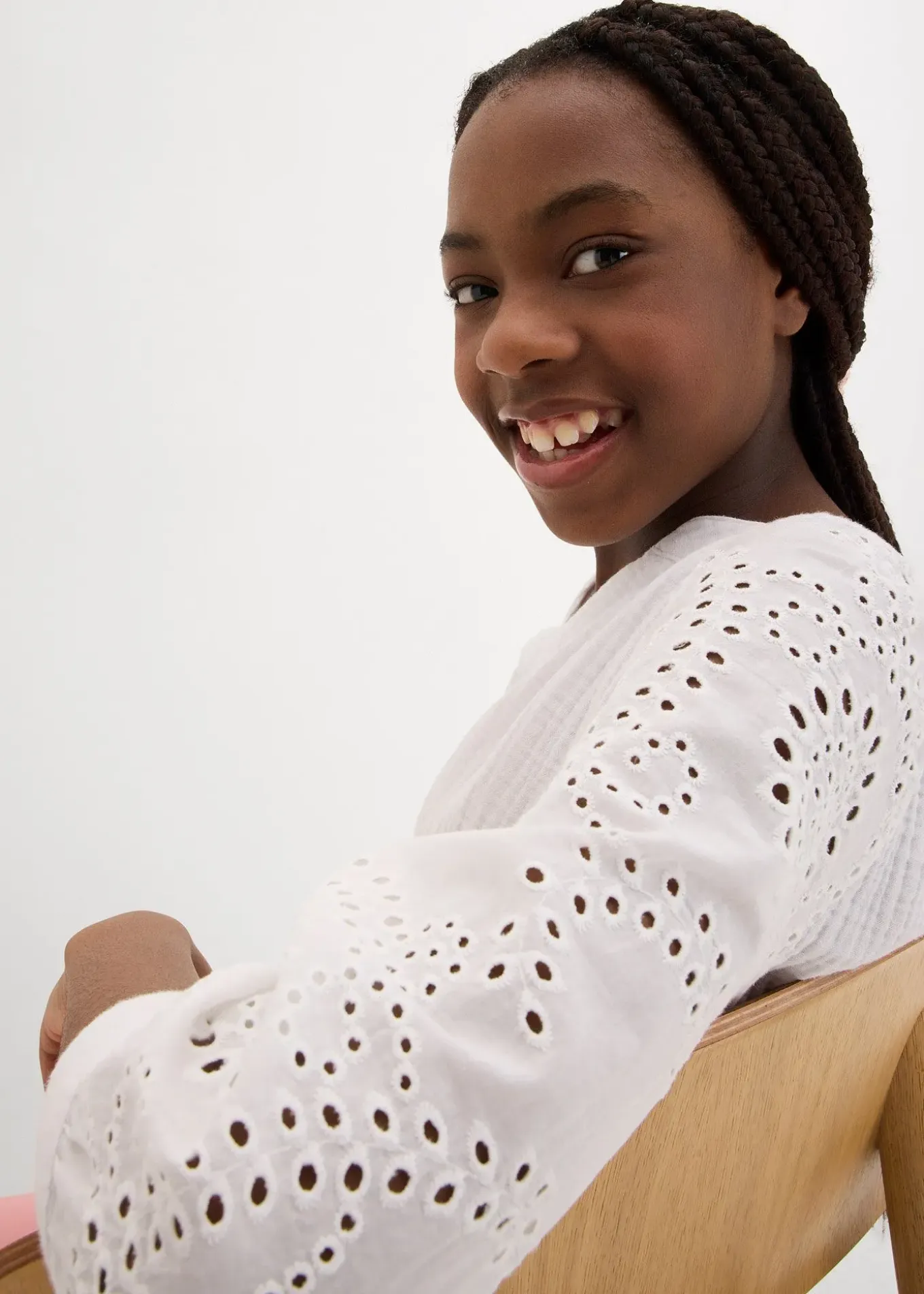 Blouse longue en gaze de coton légère