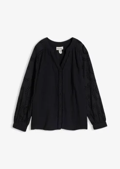 Blouse longue en gaze de coton légère