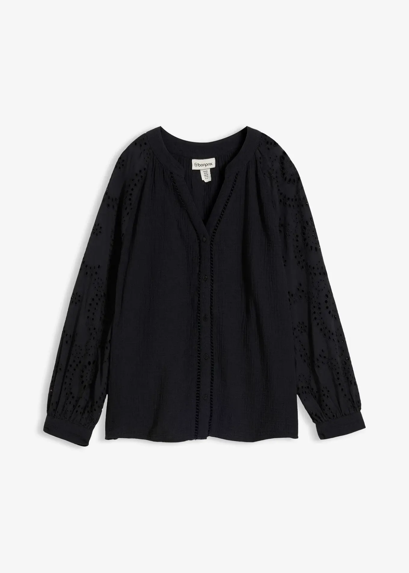 Blouse longue en gaze de coton légère