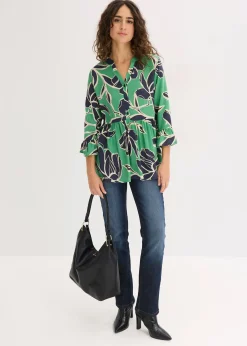 Blouse longue en viscose fluide