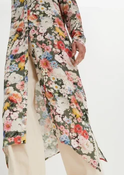 Blouse longue en viscose fluide