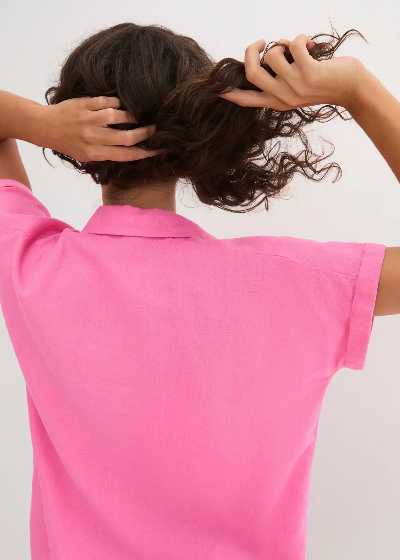 Blouse longue et légère en lin mélangé