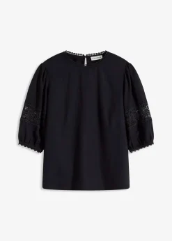 Blouse manches courtes contenant du lin