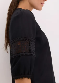 Blouse manches courtes contenant du lin