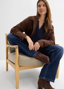 Blouse manches courtes, effet froissé