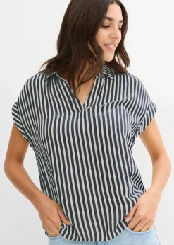 Blouse manches courtes en viscose fluide