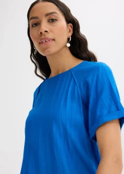 Blouse manches courtes en viscose mélangée