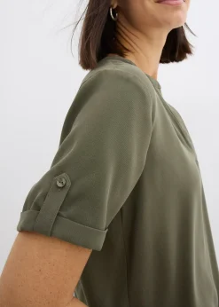 Blouse manches courtes en viscose mélangée
