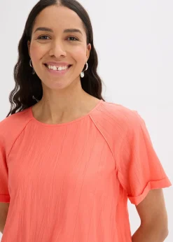 Blouse manches courtes en viscose mélangée