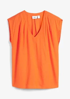 Blouse manches courtes en viscose fluide