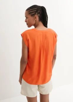 Blouse manches courtes en viscose fluide