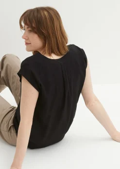 Blouse manches courtes en viscose fluide