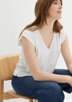 Blouse manches courtes en viscose fluide