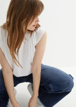 Blouse manches courtes en viscose fluide