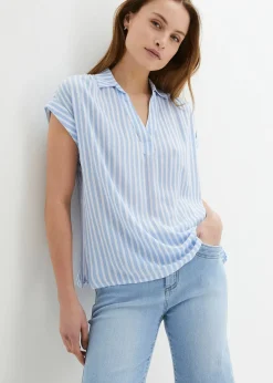 Blouse manches courtes en viscose fluide