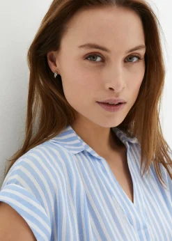 Blouse manches courtes en viscose fluide