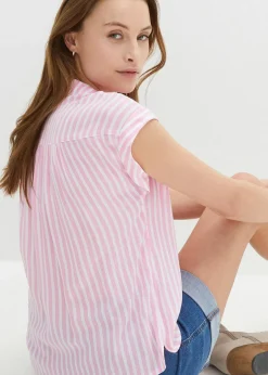 Blouse manches courtes en viscose fluide