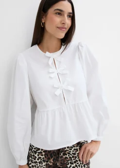 Blouse ornée de nœuds