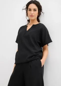 Blouse oversize à base élastiquée