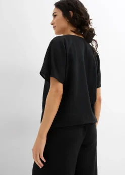 Blouse oversize à base élastiquée