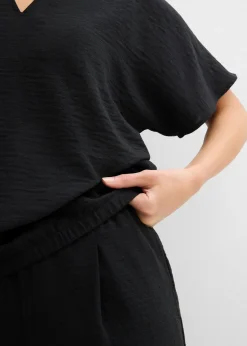 Blouse oversize à base élastiquée