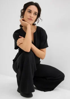 Blouse oversize à base élastiquée