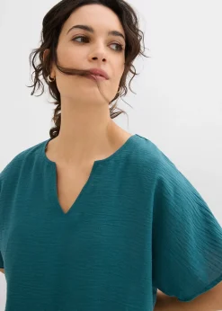 Blouse oversize à base élastiquée