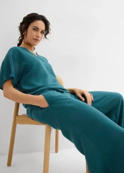 Blouse oversize à base élastiquée