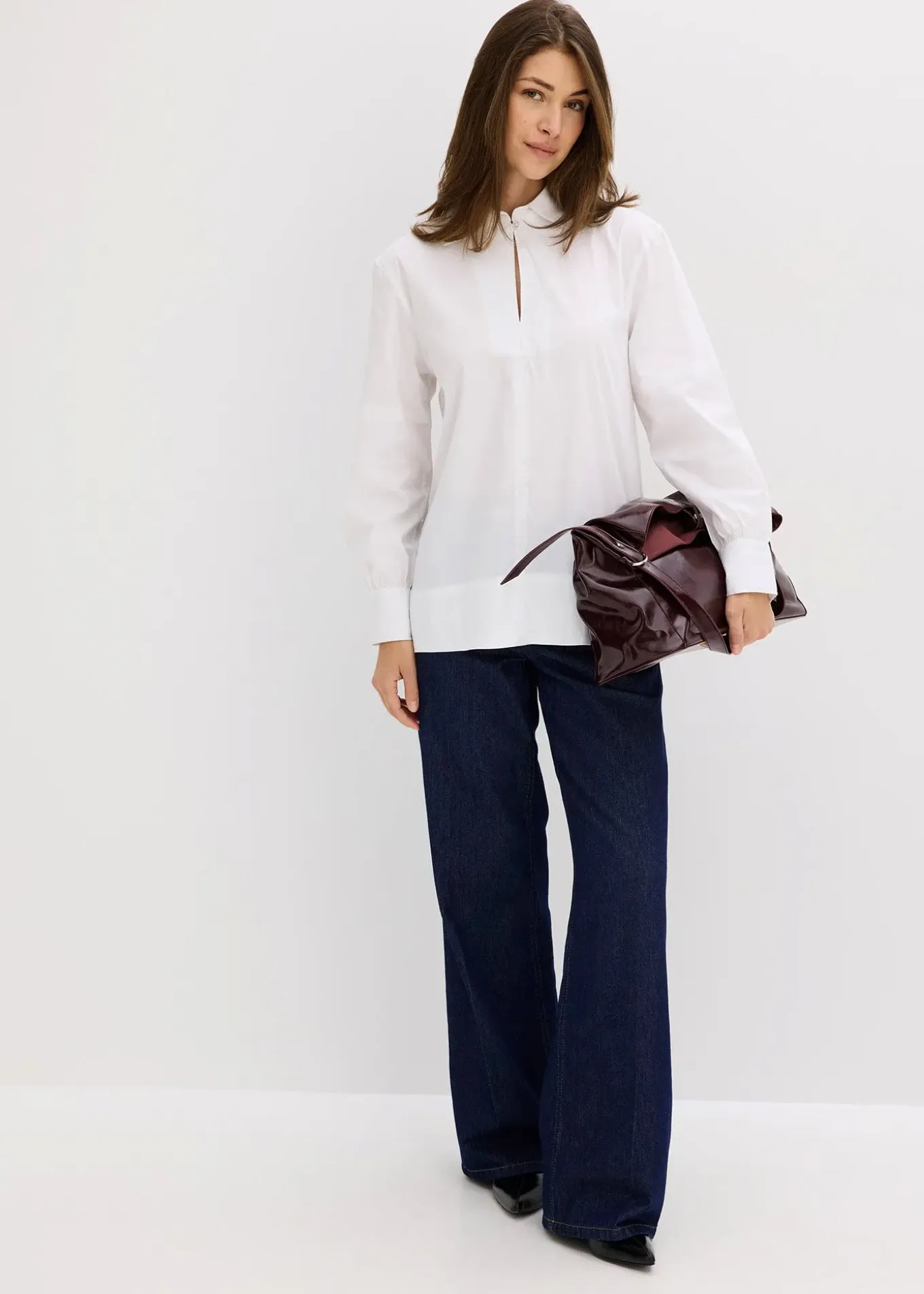 Blouse oversize à manches volumineuses