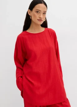 Blouse oversize en crépon de viscose mélangée