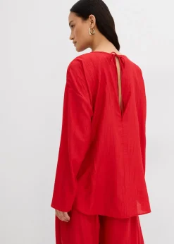 Blouse oversize en crépon de viscose mélangée