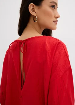 Blouse oversize en crépon de viscose mélangée