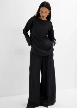 Blouse oversize en crépon de viscose mélangée