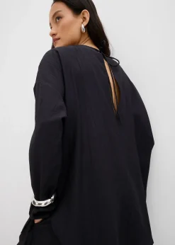 Blouse oversize en crépon de viscose mélangée