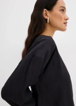 Blouse oversize en crépon de viscose mélangée