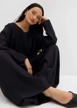 Blouse oversize en crépon de viscose mélangée